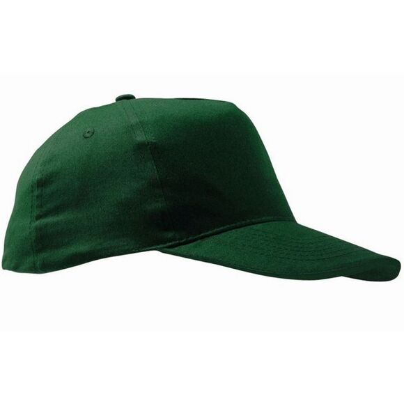 SOLS Unisex Sunny 5 Panel Baseball Cap / Bottle Green - Picture 1 of 5